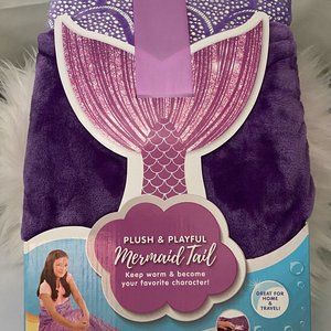 Plush & Playful - Mermaid Shaped Blanket -New